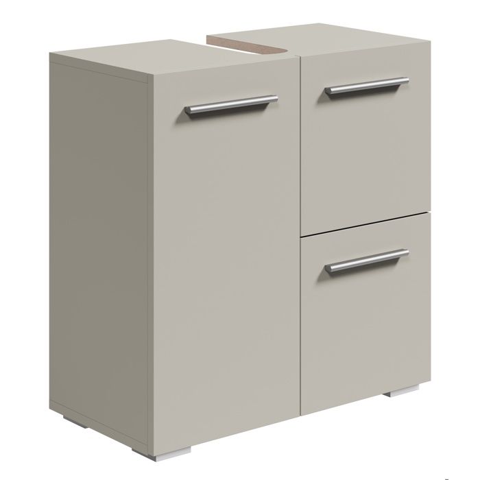 Meuble sous Lavabo Mars 60 x 30 x 60 cm - Beige - Meuble de Salle de Bain - Meuble Lavabo sur Pied