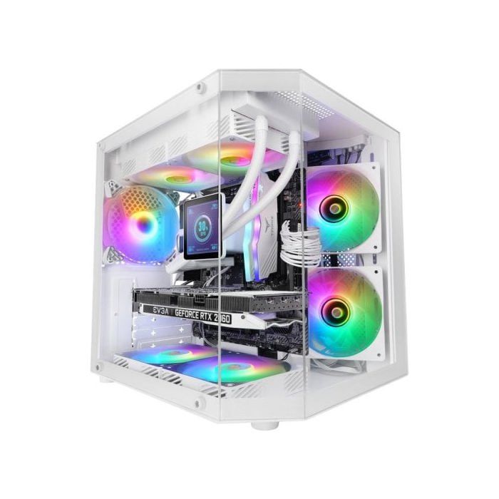 Mars Gaming Mc 3tlite Caja Gaming Microatx Triple Cristal Templado Ventilador Frgb 120mm Blanco