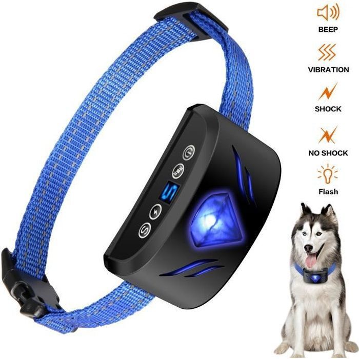 Comparer les prix de 7House Collier Anti Aboiement Chien Collier de Dressage rechargeable et étanche pour Petit chien grand chien-keeper