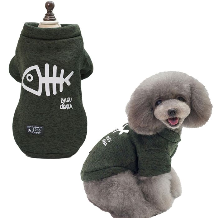 Manteau pour chien ou chat de petite et moyenne taille veste pour chiot gilet dhiver pour chien (vert)