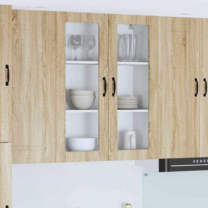 Moderne Meuble mural de cuisine - Meuble haut/Armoire suspendue Chêne Sonoma 80 x 31 x 100 cm@FR(988197）