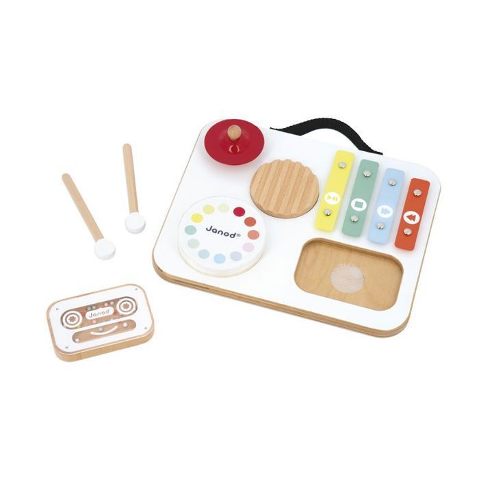 Table musicale bébé - JANOD - J07679 - 5 activités - Bois FSC - Plateau de rangement & poignée Table musicale bébé - JANOD - J07679 - 5 activités - Bois FSC - Plateau de rangement & poignée