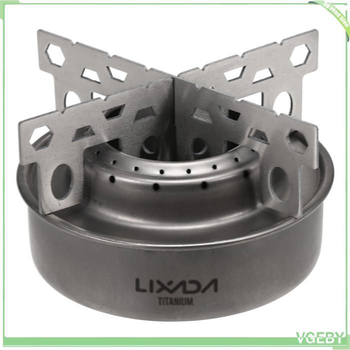 Fafeicy réchaud à alcool Lixada – Mini poêle à alcool en titane pour Camping en plein air avec Support sport moustiquaire Titane