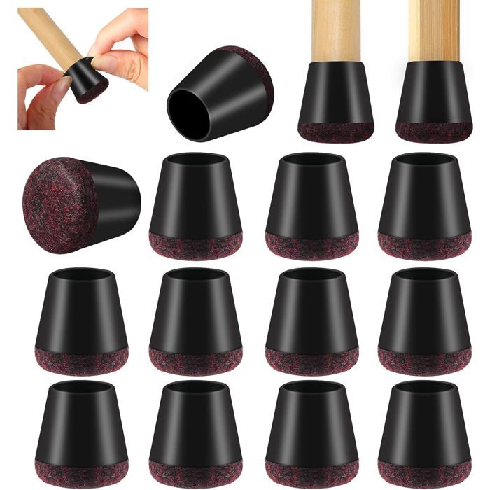 Patins antidérapants pour chaises - VETOBIOL - Silicone durable - Tampon feutré intégré - Antidérapant Patins antidérapants pour chaises - VETOBIOL - Silicone durable - Tampon feutré intégré - Antidérapant