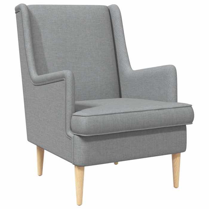 Chaise intérieure moderne vidaXL Fauteuil Gris clair Tissu(15105）