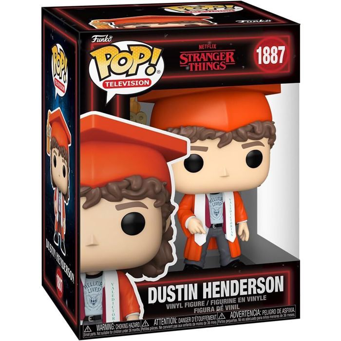 Figurine Funko Pop! N°1887- Stranger Things Dustin Henderson (remise Diplômes)