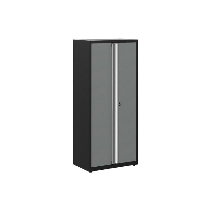 Armoire haute datelier en acier avec 2 portes et 4 étagères - L90 x P55 x H202 5 cm - Gris anthracite - ATELIOR Armoire haute datelier en acier avec 2 portes et 4 étagères - L90 x P55 x H202 5 cm - Gris anthracite - ATELIOR