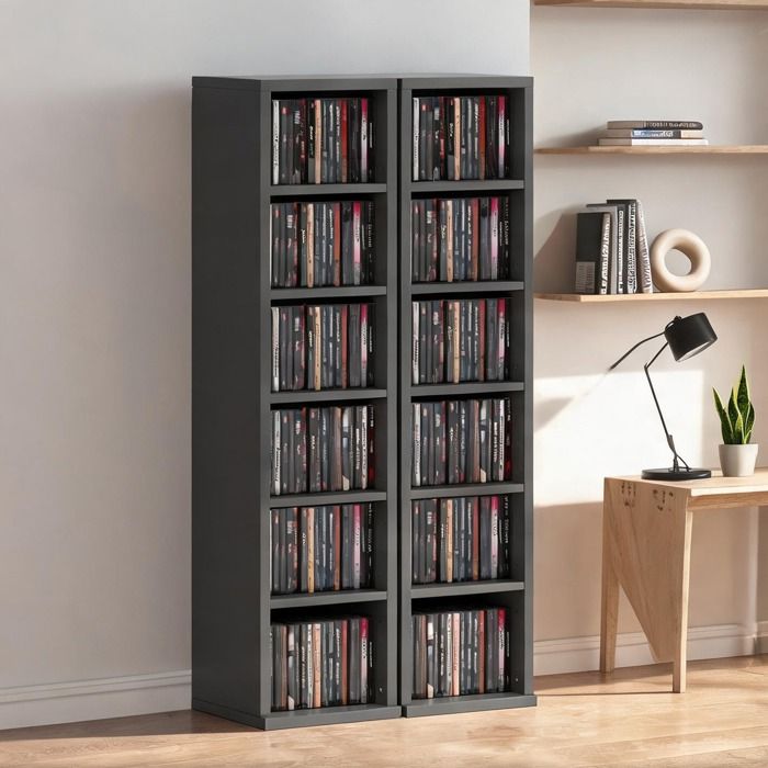 Armoire De Bureau en Panneau de particules Noir 21 x 22.5 x 88.5 cm