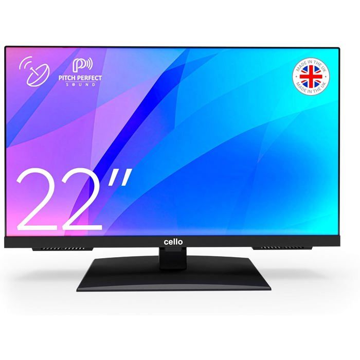 C2224SH TV 22 Pouces Full HD LED Sans Cadre Triple Tuner DVB C S2 T2 Pitch Perfect Sound Idéale Petits Espaces