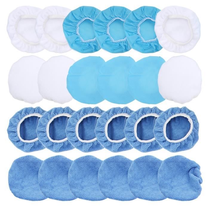 Kit De 6 Tampons De Polissage Classicseali - 115 à 175 Mm, Microfibre, Pour Polisseuse Voiture, Meubles, Métal