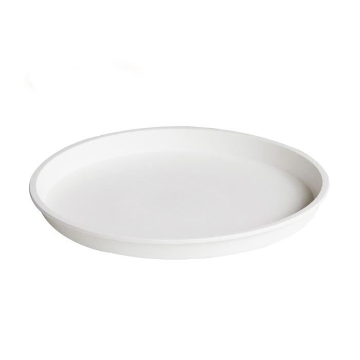 Soucoupe Cylindrique Blim – Blanche, 13 Cm De Diamètre – Pour Pots De Fleurs Et Plantes