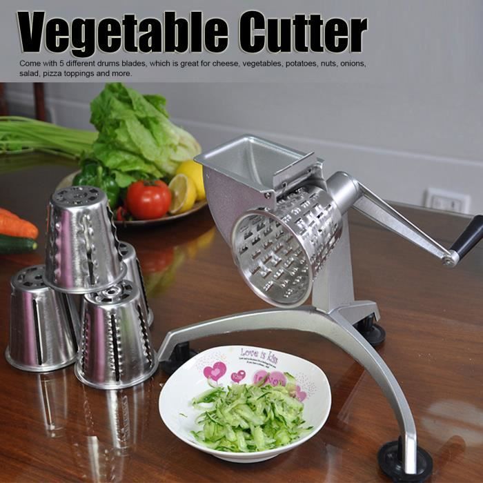Mandoline Coupe-Légumes Eukue 4 En 1 - Tranche, Julienne, Dés | Lame Inox, Sécurisée