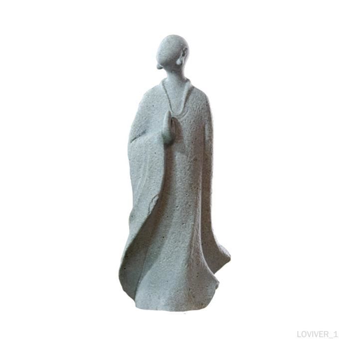 Statue de bouddha d'aquarium en résine d'art abstrait Figurine