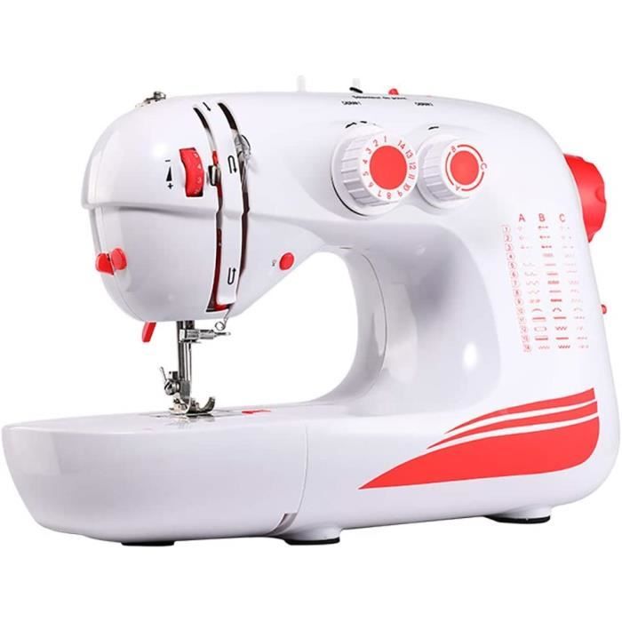 Machine à Coudre Portable Letcart 608A - 17 Points, Pédale & LED | Idéale Débutants Et Réparations Maison