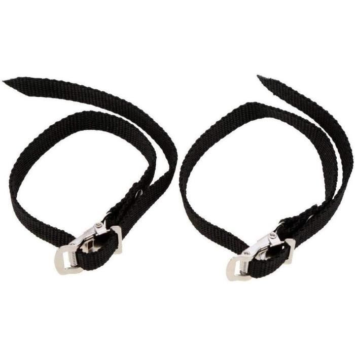 Lot De 4 Sangles De Pédale Vélo - Longueur ~50 Cm, Boucle Métal Réglable | Pour VTT, Vélo D'appartement, Spinning, BMX | Meilleur Contrôle Et Sécurité