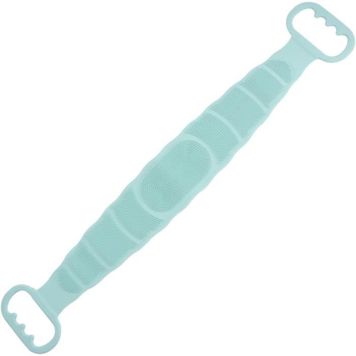 Brosse De Gommage Corps En Silicone - Exfoliant Doux Pour La Peau - Bleu, 38x8 Cm