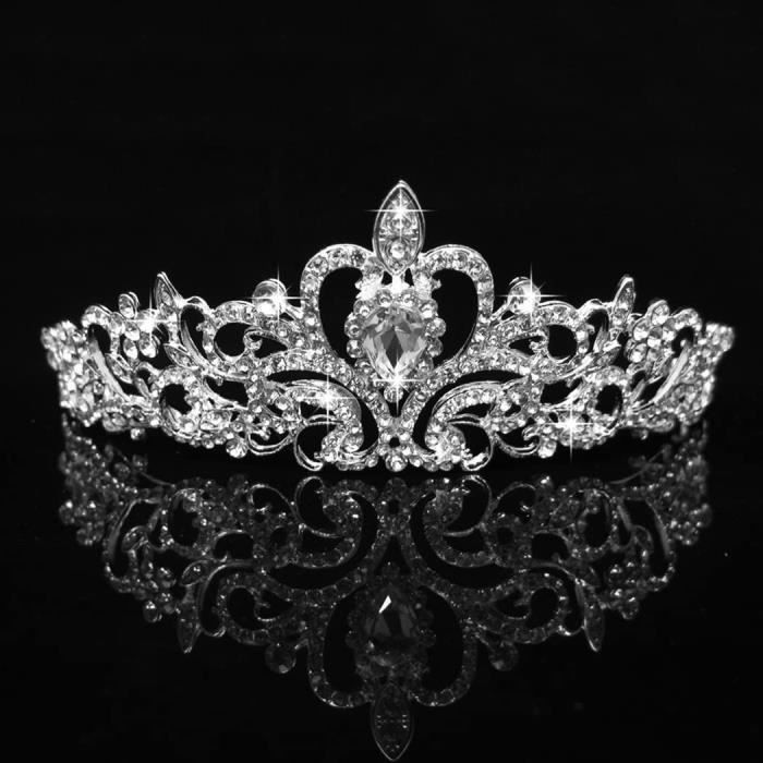 Couronne Royale Baroque Vintage, Diadème De Mariage Roi Reine Pour Femmes, Couvre-chef De Mariée Pour Hommes, Bijoux De Cheveux En Cristal, Diadème