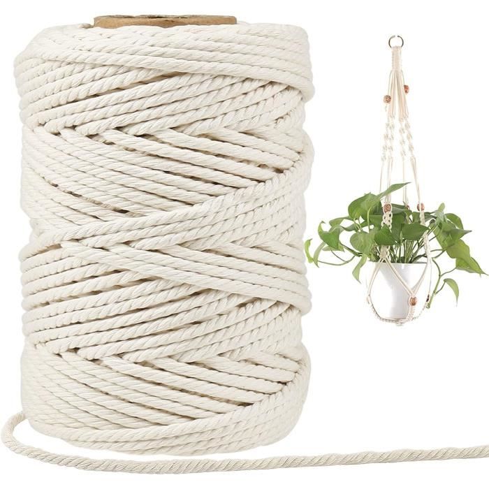 Corde En Coton Naturel 12mm X 100m - Pour Macramé, Déco, Jardin - Marque Ropes AND More
