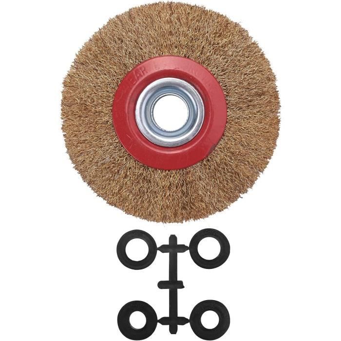 Lot 2 Roues De Brosse Métallique Pour Meuleuse - 5 Pouces/125mm, Fil Acier, Pour Nettoyage, Dérouillage, Polissage