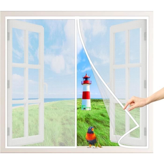 Moustiquaire Porte Fenetre AimantéE 110 X 195 Cm Facile à