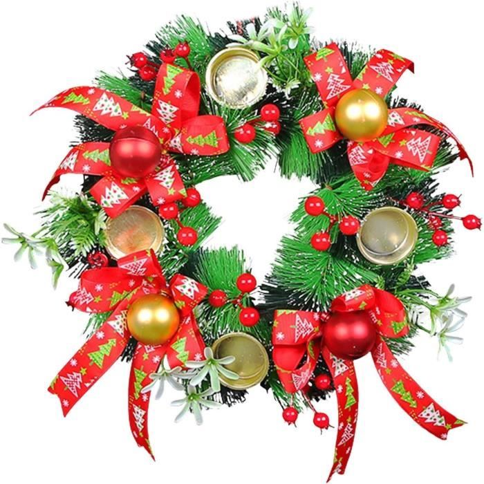 Housse Porte D’entrée Noël – Tissu élastique 200x90 Cm – Décorations Père Noël Et Sapins – Installation Facile