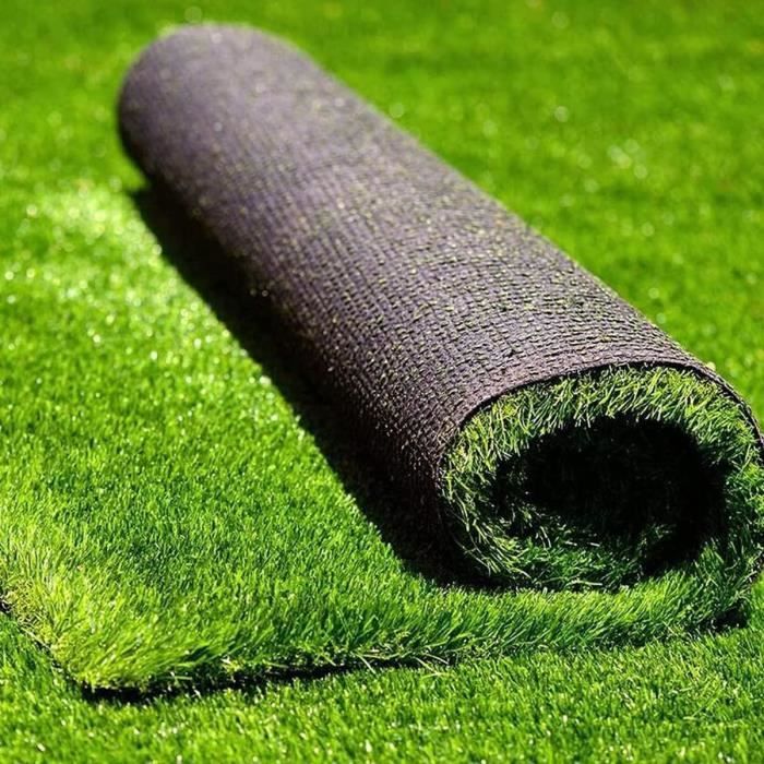 Gazon Artificiel MYOYAY 1x10m Hauteur 3cm - Rouleau Pelouse Synthétique Réaliste Pour Jardin, Terrasse, Balcon