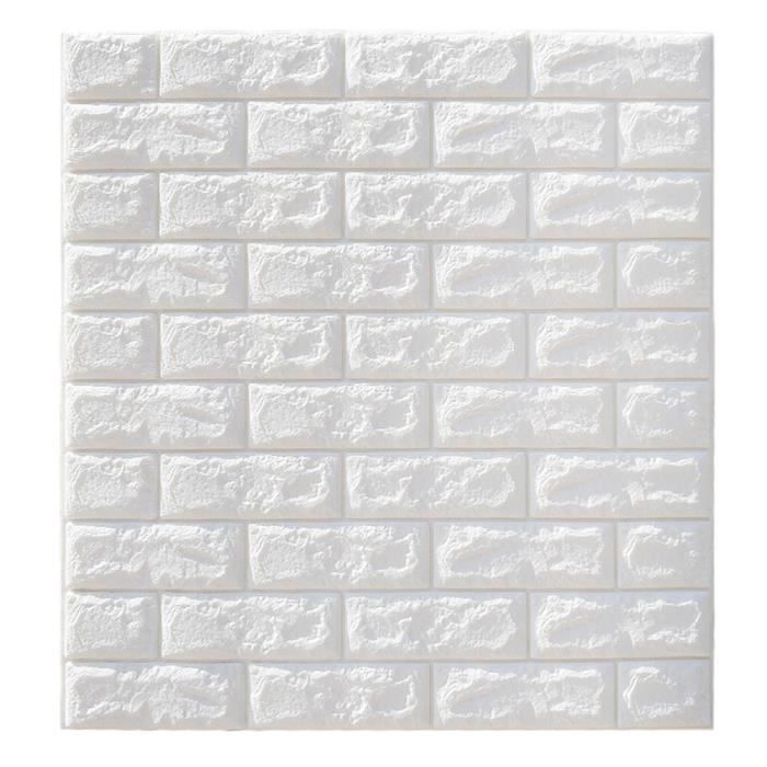 Panneaux Muraux Auto-adhésifs 70x77cm Panneau De Mousse De Papier Peint En Brique 3D Blanc Décoratif Amovible Insonorisation Panneau Mural En Carrelage Pour Salon Chambre Cuisine Bureau À Domicile Panneaux Muraux Auto-adhésifs 70x77cm Panneau De Mousse De Papier Peint En Brique 3D Blanc Décoratif Amovible Insonorisation Panneau Mural En Carrelage Pour Salon Chambre Cuisine Bureau À Domicile