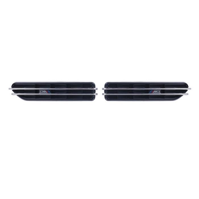 2 Aile Côté débit d'air d'admission vent trim Fender grill Universel Carbone Noir Nouveau
