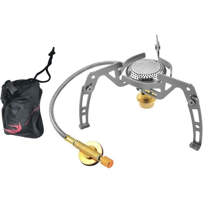 Yinleader Réchaud Portable 10000 BTU – Double Carburant, Allumage Piézo, Sac De Transport – Pour Camping Et BBQ