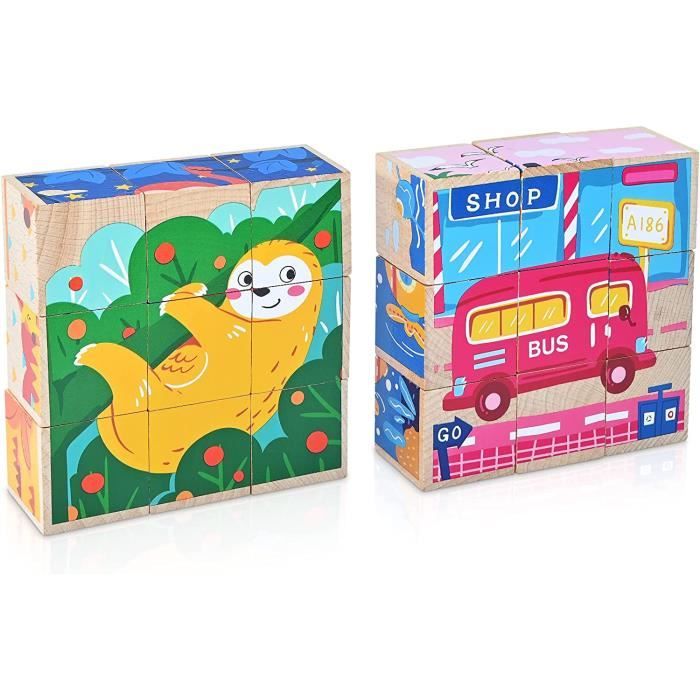 Puzzle en bois éducatif 179 pièces avec 24 cartes multilingues, jeu de mosaïque Puzzle en bois éducatif 179 pièces avec 24 cartes multilingues, jeu de mosaïque