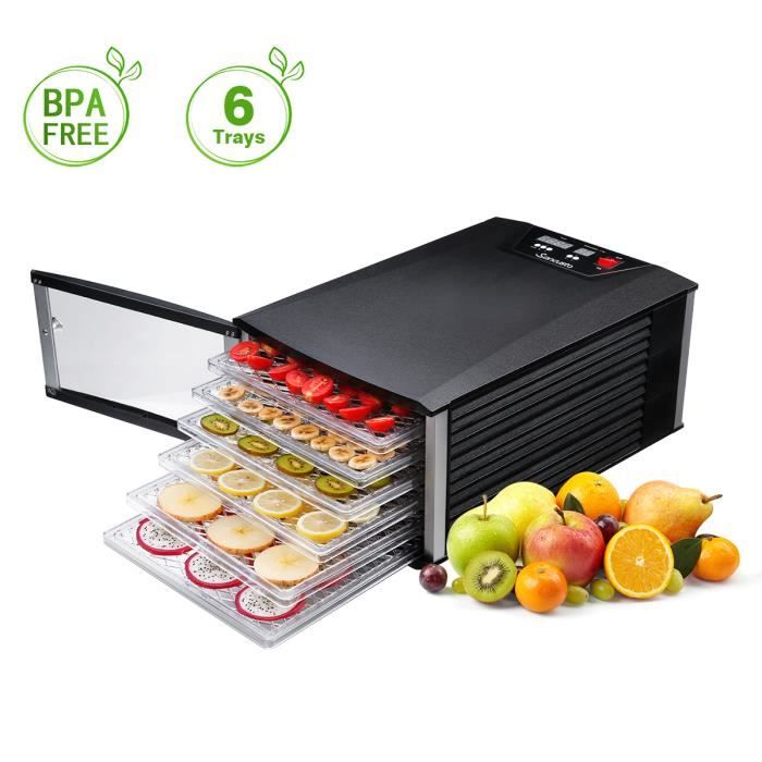 Déshydrateur Alimentaire GreenBlue GB190 - 5 Plateaux Pour Fruits, Légumes, Champignons - 250W éco