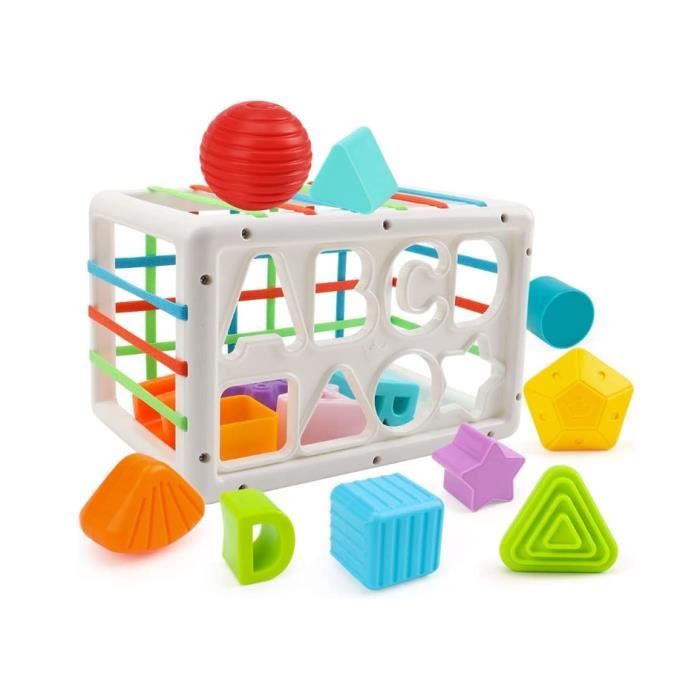 Trieur de Formes Jouet bébé, Montessori Jouet Sensoriel,Jouet Musical Tambour, 8 Cube Bebe, Cadeau Bebe 6 Mois Trieur de Formes Jouet bébé, Montessori Jouet Sensoriel,Jouet Musical Tambour, 8 Cube Bebe, Cadeau Bebe 6 Mois