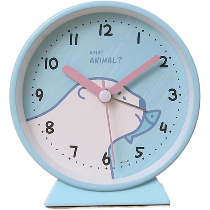 Réveil Mignon Pour Enfants Avec Veilleuse - Silencieux Sans Tic-Tac, Motif Girafe Cartoon, Répétition Et Piles Pour Filles Et Garçons