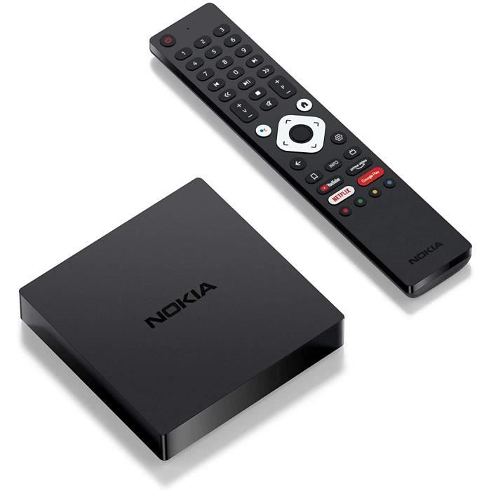 Nokia Smart TV Box 8000, Android TV, 4K Ultra HD TV, HDR10, avec télécommande vocale Bluetooth, Lecteur multimédia en streaming