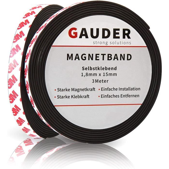 GAUDER Nastri Magnetici Scrivibili - 25 Mm X 5 M | Bianchi E Multicolori | Per Lavagne, Frigoriferi E Organizzazione