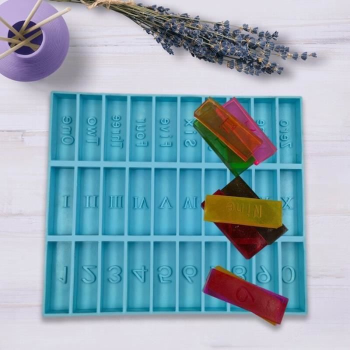 Moules Ronds En Résine De Silicone AK Chiffres Arabes Pour Fabriquer Une Horloge à Chiffres Romains, Moule En Silicone Pour Art En Résine Pour Bricolage De Mécanisme Artisanal En Résine Époxy
