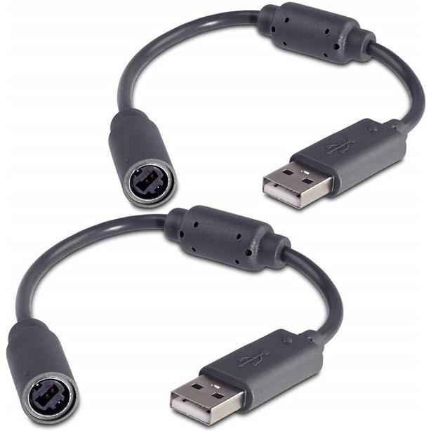 Lot de 2)Cable Adaptateur Embout USB pour Manette Filaire Xbox 360 sur PC -  Cdiscount Informatique