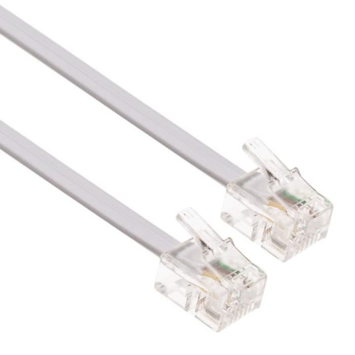 Belkin RJ11 ADSL 4 Câble Internet Droit Câblé Sky BT Câble Modem Câble 30cm 6P4C 