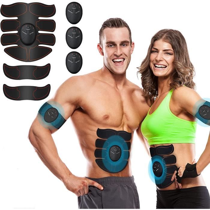 Appareil D'entraînement EMS, Entraîneur de Muscles Abdominaux pour Hommes  et Femmes Entraîneur Abdominal électrique avec Câble USB Ceinture Abdominale  EMS, équipement de Fitness équipement : : Sports et Loisirs