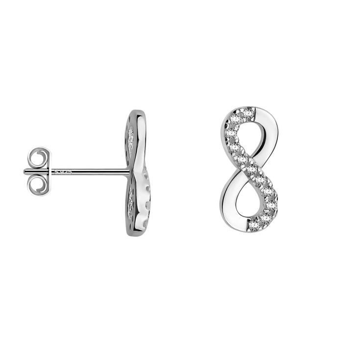 20851 avec des Pierres de Zircone Boucles dOreilles avec Motif en Forme de Coeur Boucles dOreilles pour Femmes en Argent 925 SOFIA MILANI