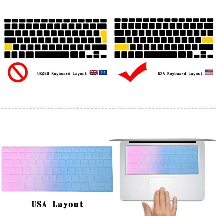 Autocollants Clavier Allemand - 2 Jeux De Touches Noires Avec Lettres Blanches, PVC Lisse, Pour Ordinateur Portable Ou Bureau - 9