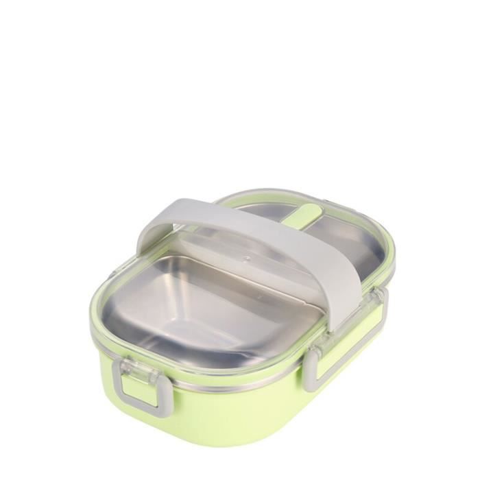 Boîte à Lunch En Acier Inoxydable Avec Compartiment Amovible – Pour Enfants Et Adultes, étanche, Taille 14,5x11,2x6,1 Cm - 2
