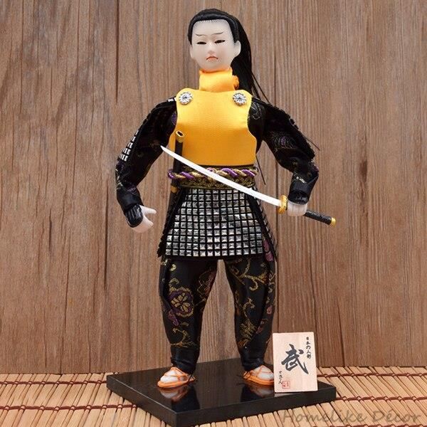 Ancienne poupée japonaise kimono geisha et samouraï figurines artisanat populair