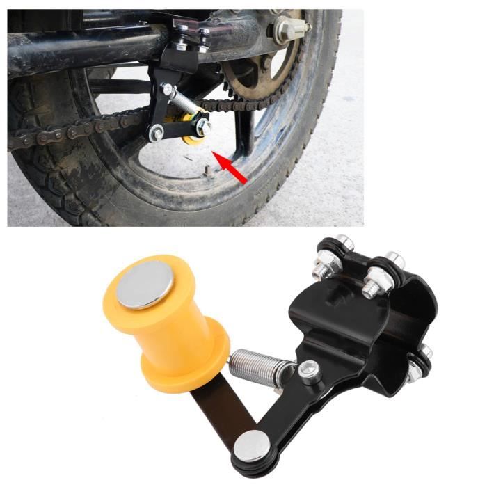 Tendeur de chaîne de réglage boulon sur rouleau moto accessoires modifiés outil universel noir