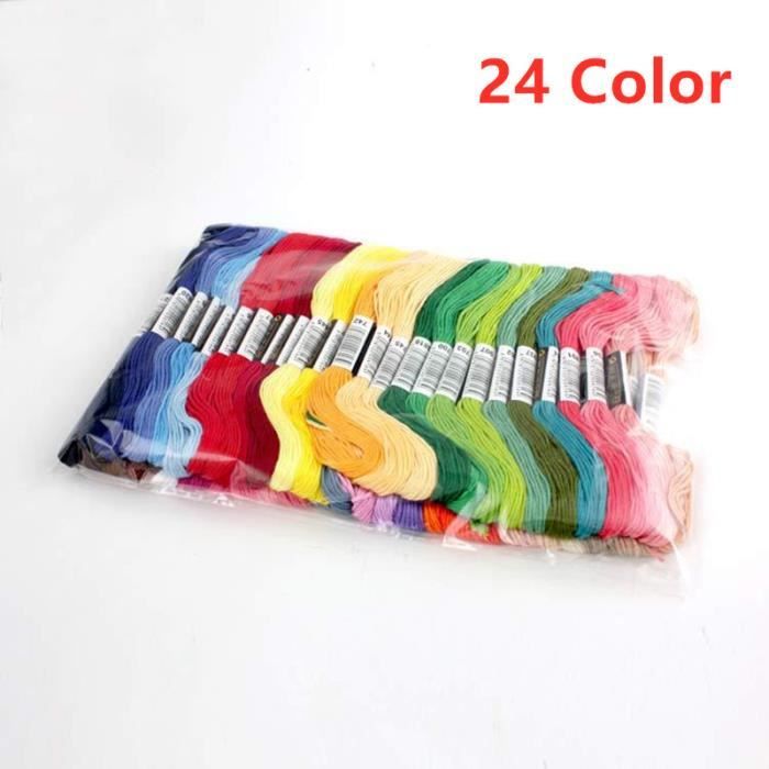 Fil à Broder Anchor - Lot De 50 écheveaux Couleurs Assorties - 100% Coton, 8 Mètres Par écheveau - Pour Point De Croix, Broderie Créative