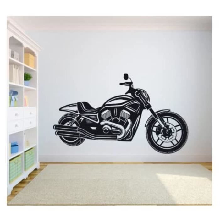 Adesivi murali crepati Murale fai da te Motocross Dirt Sports Bike Stunts Racing 3d Mural Wall Sticker Poster Decal S24 70x100CM
