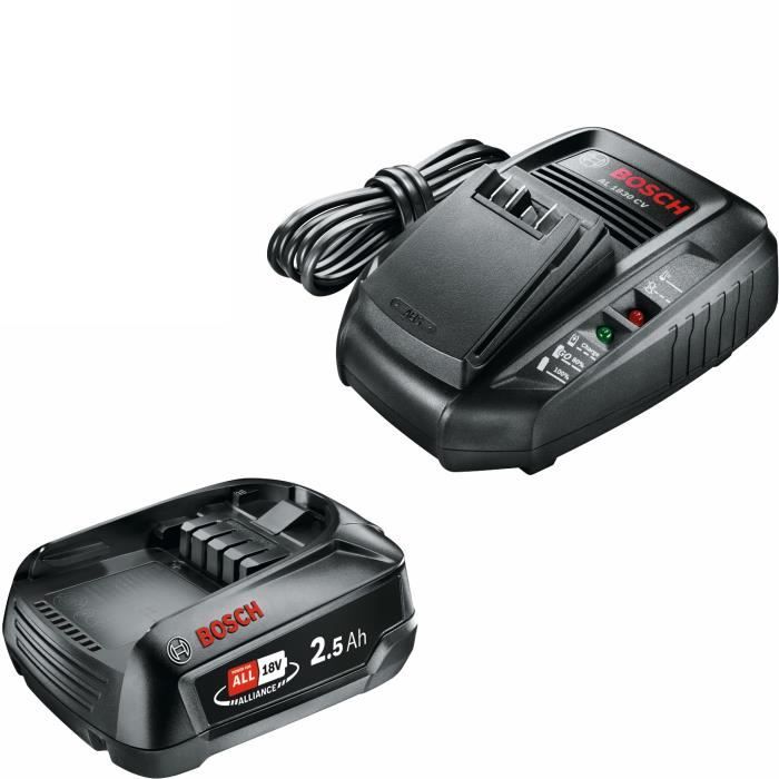 Pack batterie 18V + chargeur Bosch - Batterie Power for All 18V 2,5 Ah et chargeur AL1830CV