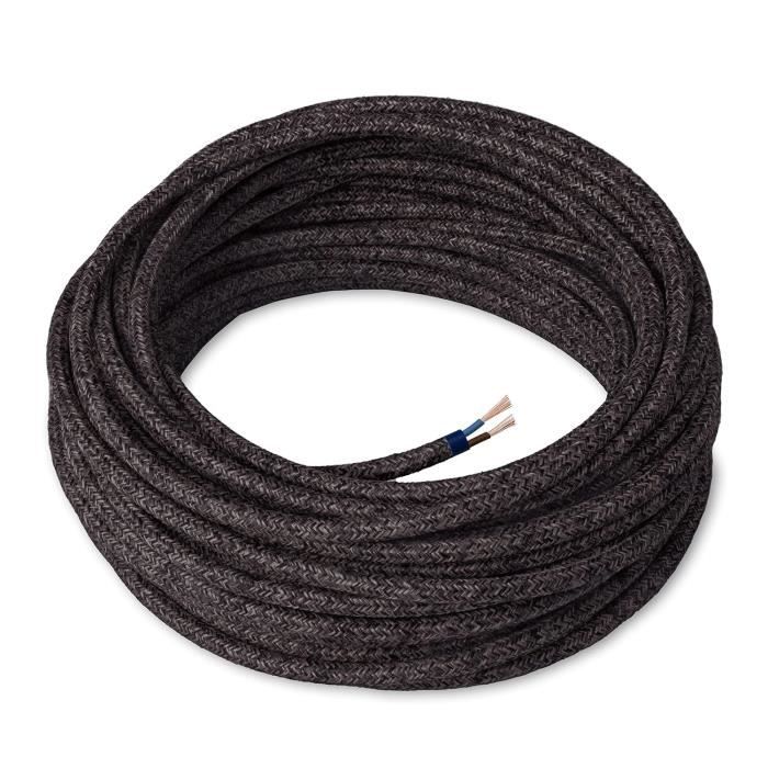 Câble Électrique Textile Bleu 2 x 0,75 mm Rouleau 25m | Leroy Merlin