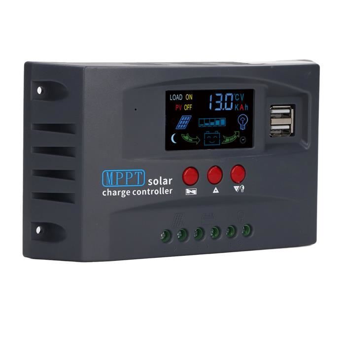 TONYSA Régulateur De Charge Solaire 30 A 12 V/24 V , Contrôleur De