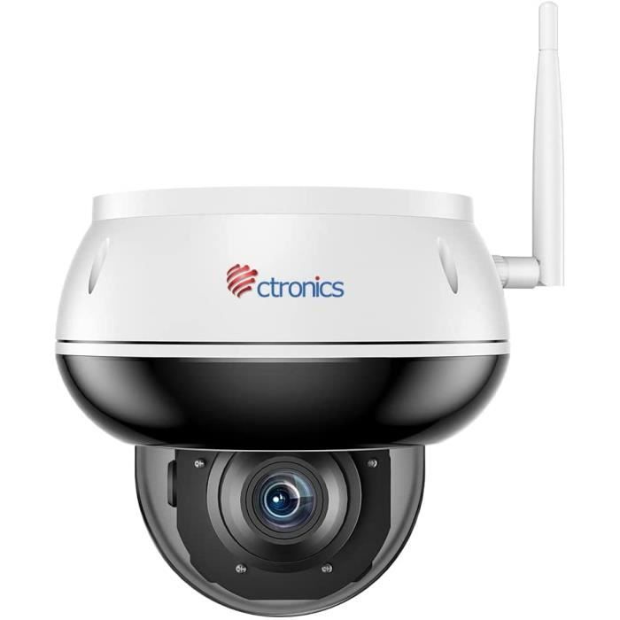 Ctronics 5MP Camera Surveillance WiFi Exterieure, 2,4Ghz/5Ghz WiFi PTZ